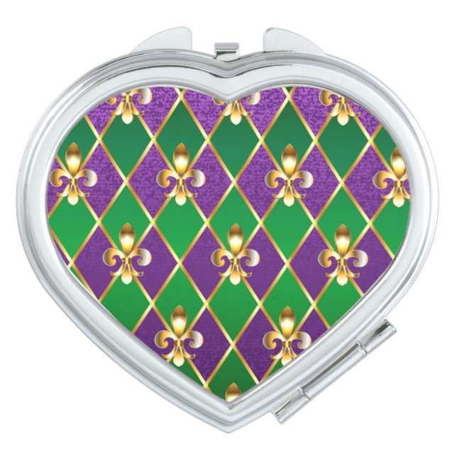 Jewelry Background Mardi Gras Compact Mirror (Front)