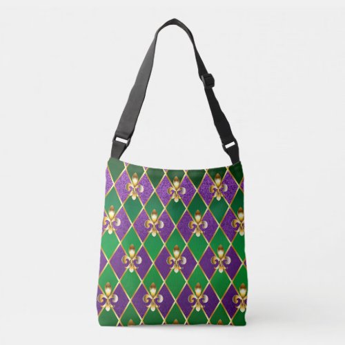 Jewelry Background Mardi Gras Crossbody Bag