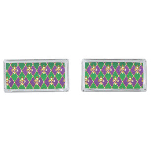 Jewelry Background Mardi Gras Cufflinks