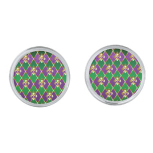 Jewelry Background Mardi Gras Cufflinks
