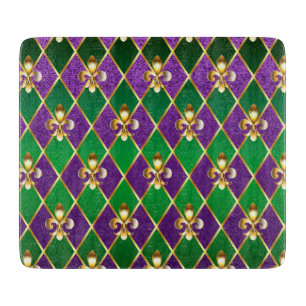 Jewelry Background Mardi Gras Cutting Board