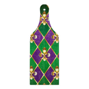 Jewelry Background Mardi Gras Cutting Board