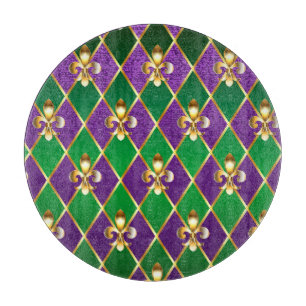 Jewelry Background Mardi Gras Cutting Board