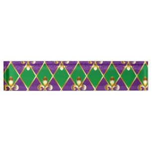 Jewelry Background Mardi Gras Desk Name Plate