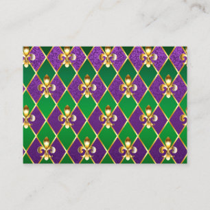 Jewelry Background Mardi Gras Discount Card