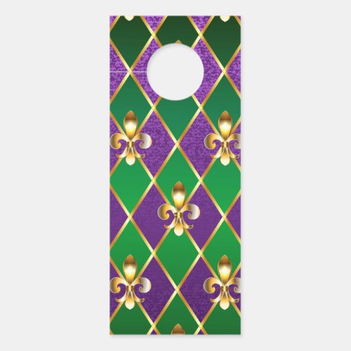 Jewelry Background Mardi Gras Door Hanger