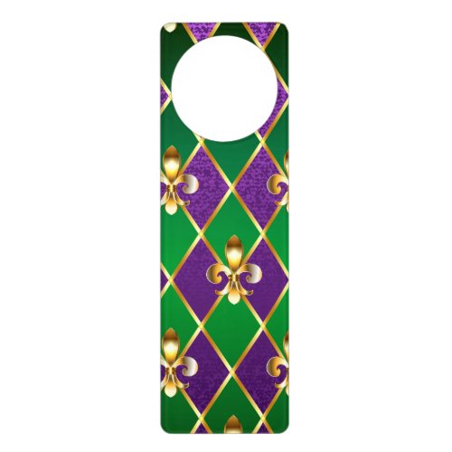 Jewelry Background Mardi Gras Door Hanger