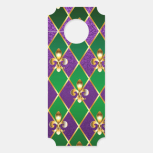Jewelry Background Mardi Gras Door Hanger