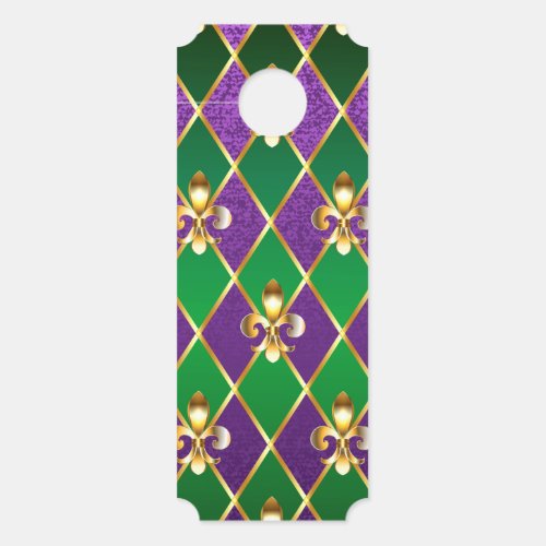 Jewelry Background Mardi Gras Door Hanger