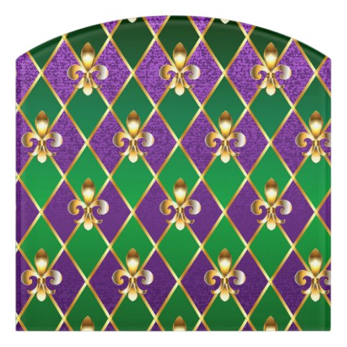 Jewelry Background Mardi Gras Door Sign