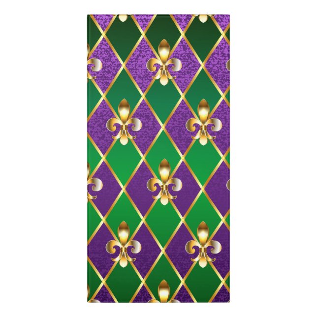 Jewelry Background Mardi Gras Door Sign (Classic Front Vert)