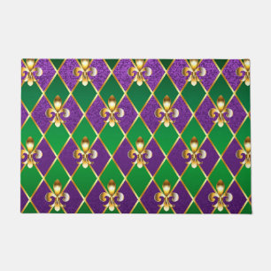 Jewelry Background Mardi Gras Doormat