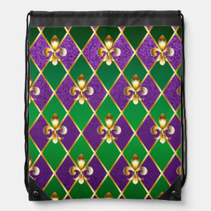 Jewelry Background Mardi Gras Drawstring Bag