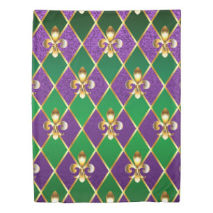 Jewelry Background Mardi Gras Duvet Cover