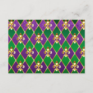 Jewelry Background Mardi Gras Enclosure Card