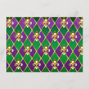 Jewelry Background Mardi Gras Enclosure Card