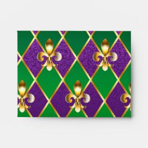 Jewelry Background Mardi Gras Envelope