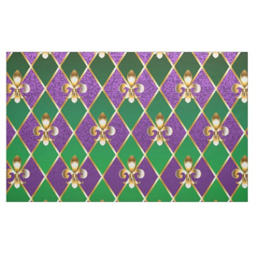 Jewelry Background Mardi Gras Fabric