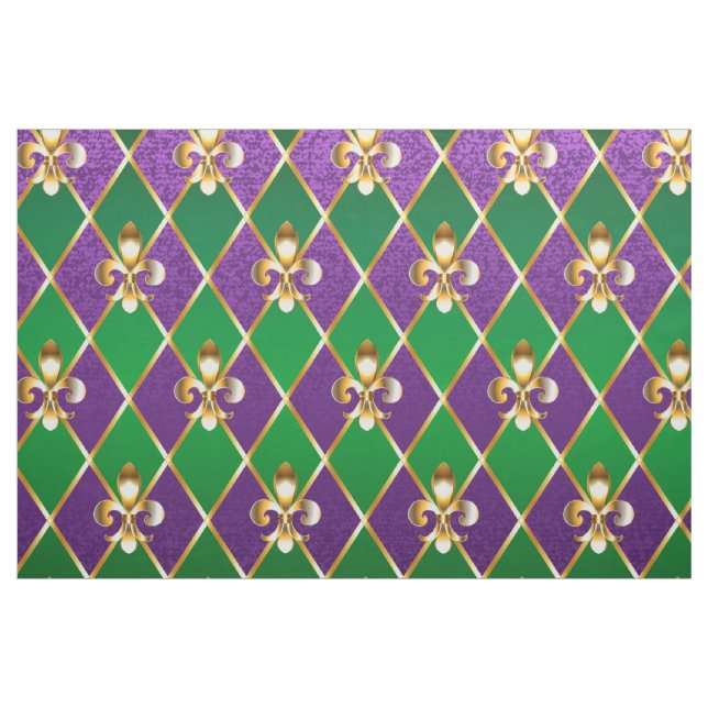 Jewelry Background Mardi Gras Fabric (Yard)