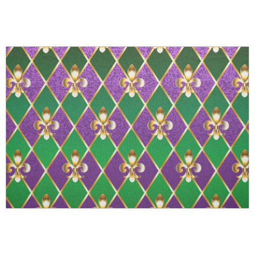 Jewelry Background Mardi Gras Fabric