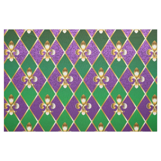 Jewelry Background Mardi Gras Fabric (Yard)