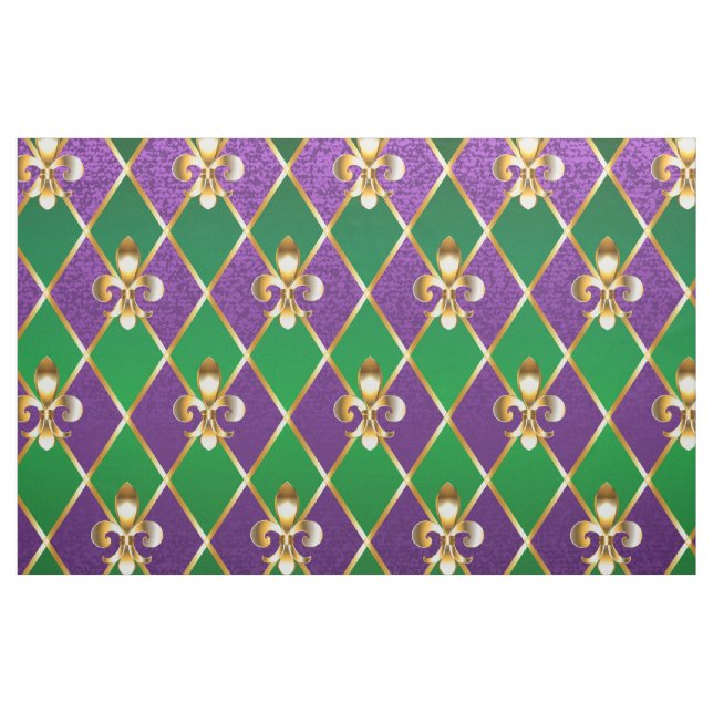 Jewelry Background Mardi Gras Fabric (Yard)