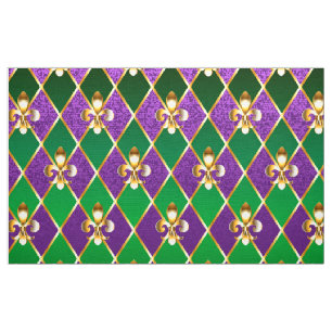 Jewelry Background Mardi Gras Fabric