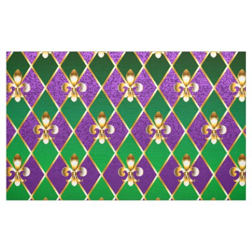 Jewelry Background Mardi Gras Fabric