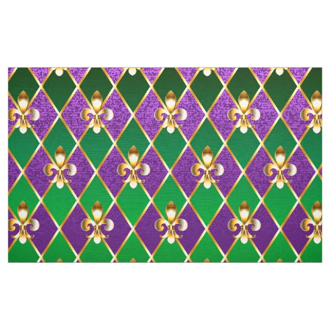 Jewelry Background Mardi Gras Fabric (Yard)