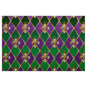 Jewelry Background Mardi Gras Fabric