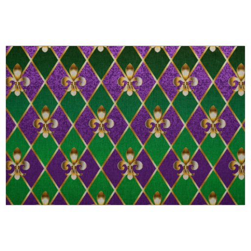 Jewelry Background Mardi Gras Fabric