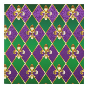 Jewelry Background Mardi Gras Faux Canvas Print
