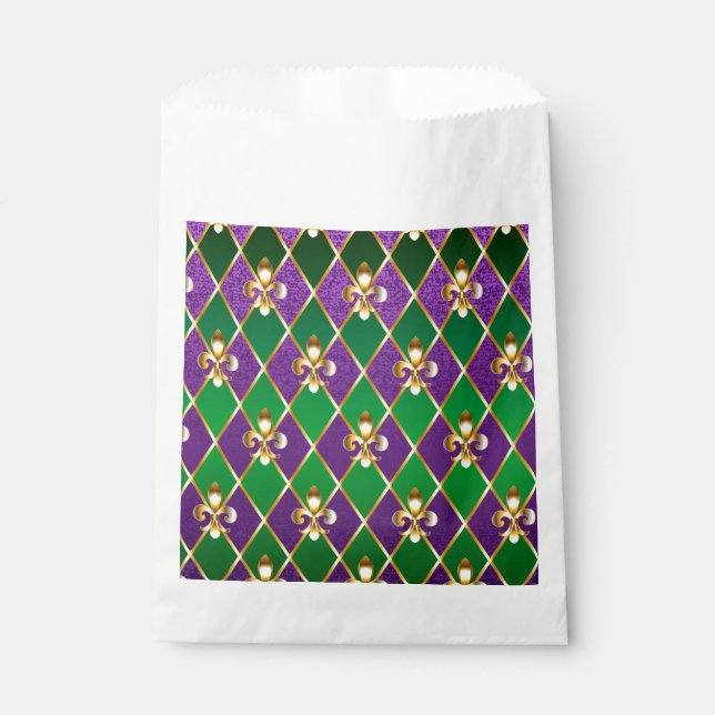 Jewelry Background Mardi Gras Favor Bag (Front)
