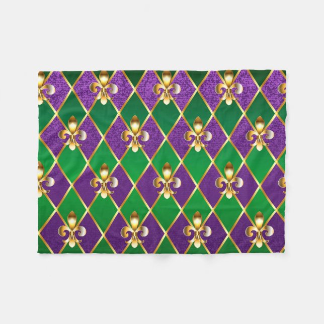 Jewelry Background Mardi Gras Fleece Blanket (Front (Horizontal))