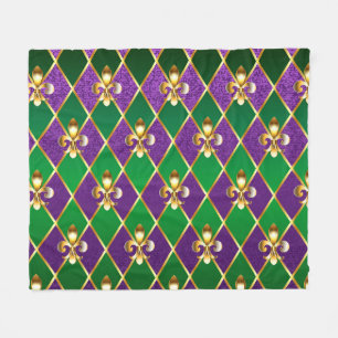 Jewelry Background Mardi Gras Fleece Blanket