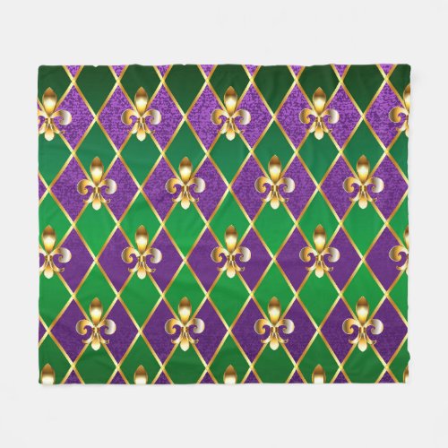 Jewelry Background Mardi Gras Fleece Blanket