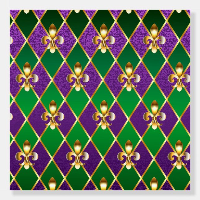 Jewelry Background Mardi Gras Foam Board (Front)