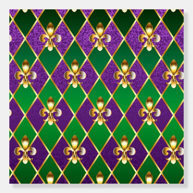 Jewelry Background Mardi Gras Foam Board (Front)