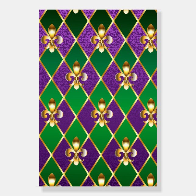 Jewelry Background Mardi Gras Foam Board (Front)