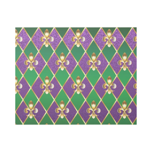 Jewelry Background Mardi Gras Gallery Wrap (Front)