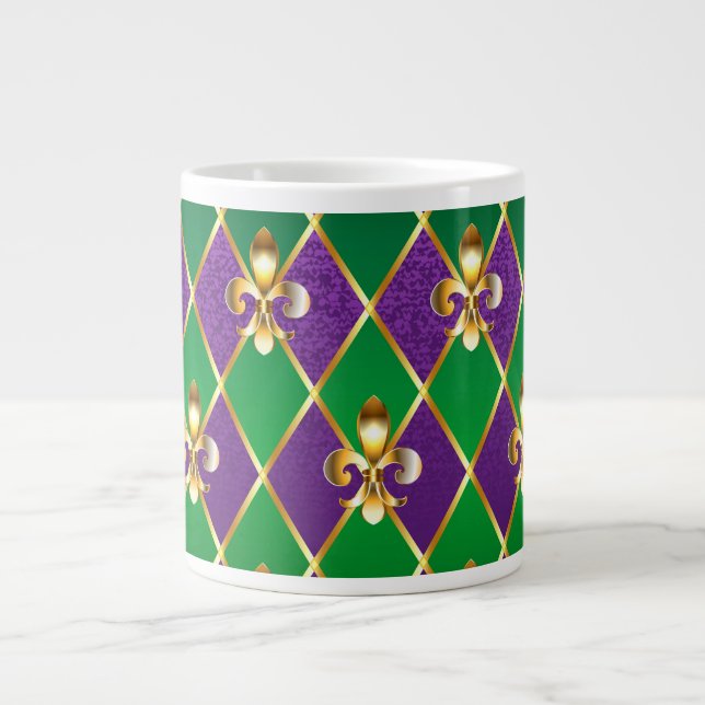 Jewelry Background Mardi Gras Giant Coffee Mug (Front)
