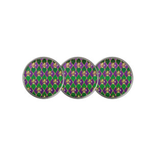 Jewelry Background Mardi Gras Golf Ball Marker