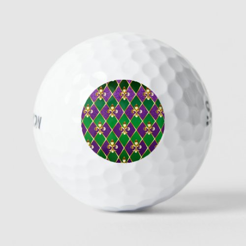 Jewelry Background Mardi Gras Golf Balls