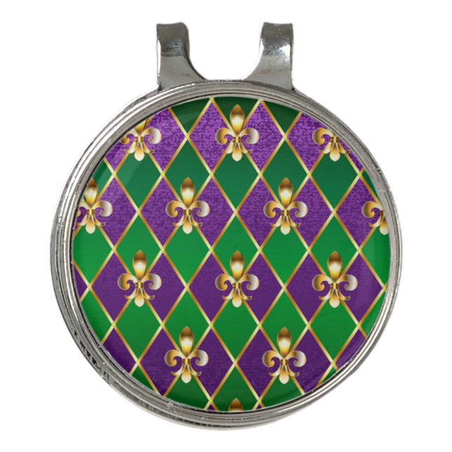 Jewelry Background Mardi Gras Golf Hat Clip (Front)