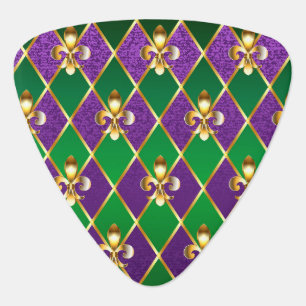 Jewelry Background Mardi Gras Guitar Pick