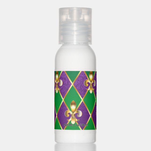 Jewelry Background Mardi Gras Hand Lotion (Front)