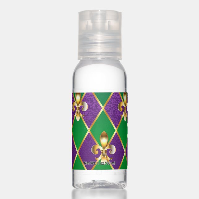 Jewelry Background Mardi Gras Hand Sanitizer (Front)