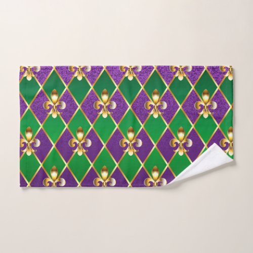 Jewelry Background Mardi Gras Hand Towel