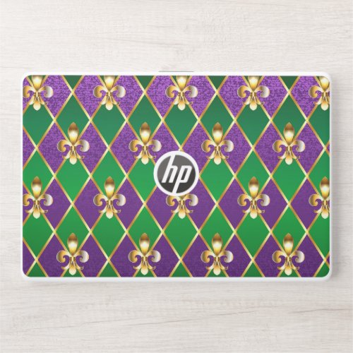 Jewelry Background Mardi Gras HP Laptop Skin