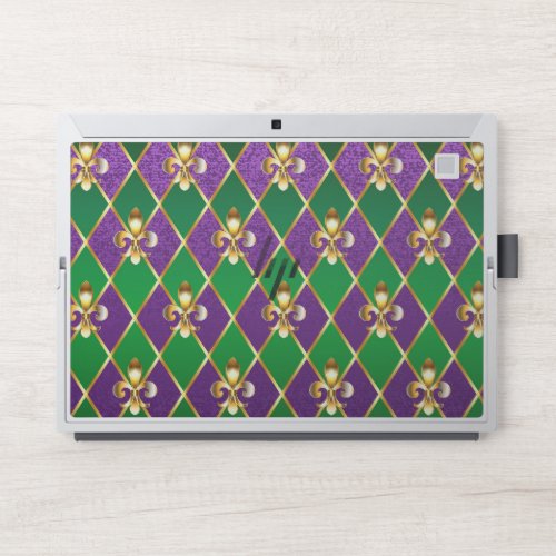 Jewelry Background Mardi Gras HP Laptop Skin